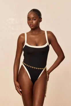 Monday Swimwear One Pieces^Barcelona One Piece - Black/Ivory