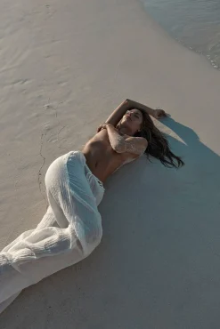 Monday Swimwear Bottoms^Belize Pant - Crinkle Linen