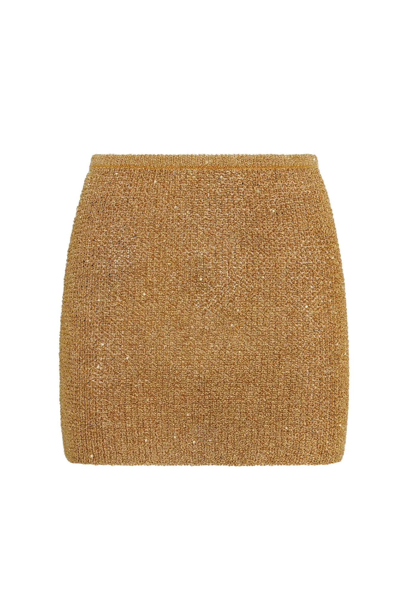 Monday Swimwear Knitwear|Bottoms^Cartagena Micro Skirt - Antique Gold Sequin Knit
