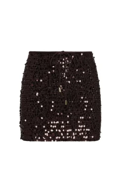 Monday Swimwear Knitwear|Bottoms^Cartagena Skirt - Espresso Sequin