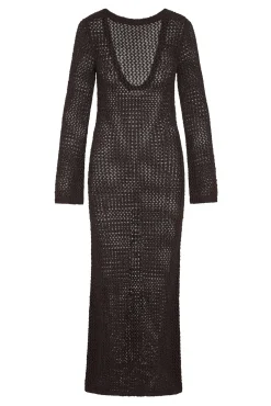 Monday Swimwear Knitwear|Dresses^Cozumel Dress - Espresso Petit Crochet