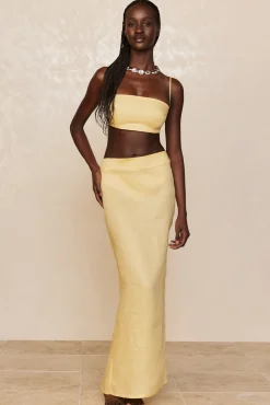 Monday Swimwear Bottoms^Fontelina Linen Skirt - Honey