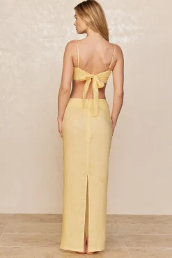 Monday Swimwear Bottoms^Fontelina Linen Skirt - Honey
