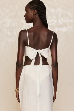 Monday Swimwear Bottoms^Fontelina Linen Skirt - White