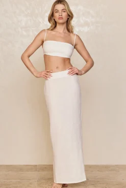 Monday Swimwear Bottoms^Fontelina Linen Skirt - White