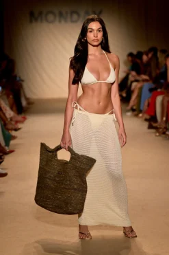 Monday Swimwear Knitwear|Bottoms^Fontelina Midi Skirt - Shiny Treble Knit