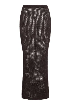 Monday Swimwear Knitwear|Bottoms^Fontelina Skirt - Espresso Petit Crochet