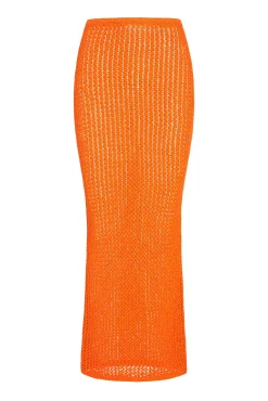 Monday Swimwear Knitwear|Bottoms^Fontelina Skirt - Tangerine Petit Crochet