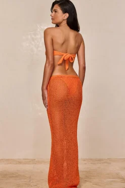 Monday Swimwear Knitwear|Bottoms^Fontelina Skirt - Tangerine Petit Crochet