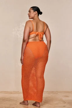 Monday Swimwear Knitwear|Bottoms^Fontelina Skirt - Tangerine Petit Crochet