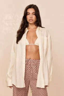 Monday Swimwear Tops^La Jolla Linen Shirt -