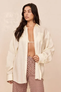 Monday Swimwear Tops^La Jolla Linen Shirt -