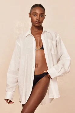 Monday Swimwear Tops^La Jolla Linen Shirt -