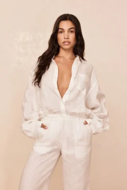 Monday Swimwear Tops^La Jolla Linen Shirt -