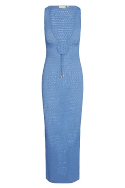 Monday Swimwear Knitwear|Dresses^Monte Carlo Tie Dress - Azure Lace Crochet