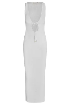 Monday Swimwear Knitwear|Dresses^Monte Carlo Tie Dress - White Lace Crochet