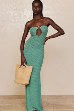 Monday Swimwear Knitwear|Dresses^Montego Bandeau Dress - Pond Lace Crochet