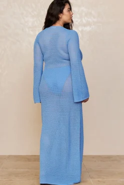 Monday Swimwear Knitwear|Dresses^Montego Dress - Azure Lace Crochet