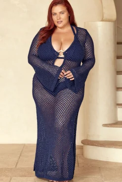 Monday Swimwear Knitwear|Dresses^Montego Dress - Midnight Crochet