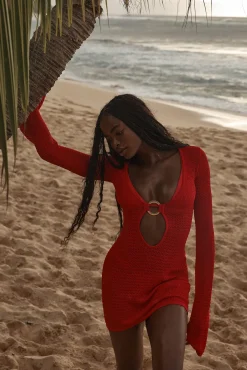 Monday Swimwear Knitwear|Dresses^Montego Mini Dress - Lace Crochet