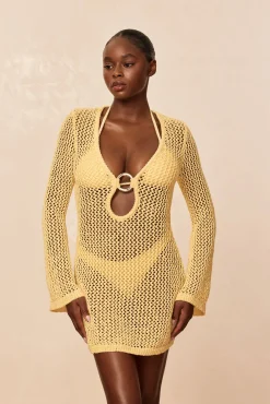 Monday Swimwear Knitwear|Dresses^Montego Mini Dress - Honey Petit Crochet