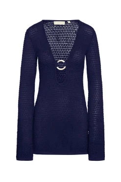 Monday Swimwear Knitwear|Dresses^Montego Mini Dress - Midnight Lace Crochet