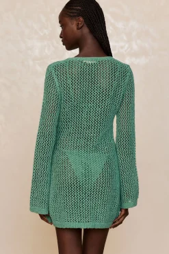 Monday Swimwear Knitwear|Dresses^Montego Mini Dress - Pond Petit Crochet