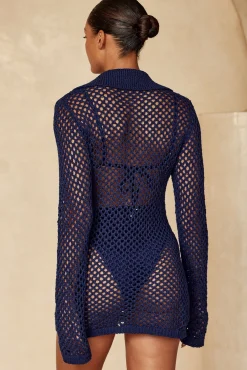 Monday Swimwear Knitwear|Dresses^Newport Dress - Midnight Crochet