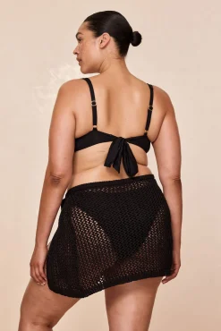 Monday Swimwear Knitwear|Sarongs^Santa Marta Sarong - Black Petit Crochet